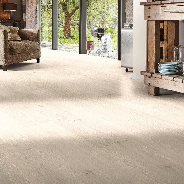 Trägolv Meister Limed White Oak Lively Wideplank