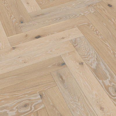 Trägolv Meister Herringbone White Washed Vital Oak