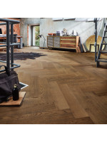 Trägolv Lindura HS 500 Herringbone Classic Olive Grey Oak