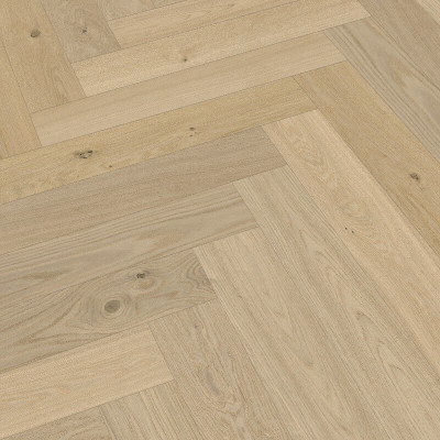 Trägolv Lindura HS 500 Herringbone Classic Alabaster Oak