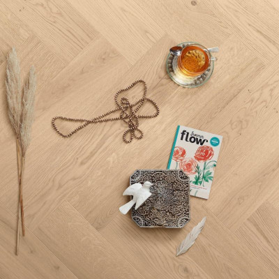 Trägolv Meister PS 500 Herringbone Off-White Oak 09021